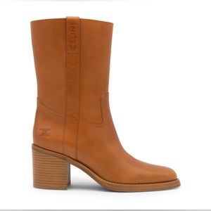 Celine Triomphe heeled brown boot 38